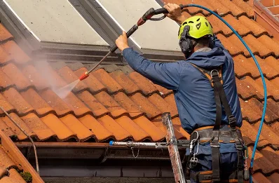 Démoussage et hydrofuge de toiture à Marignana